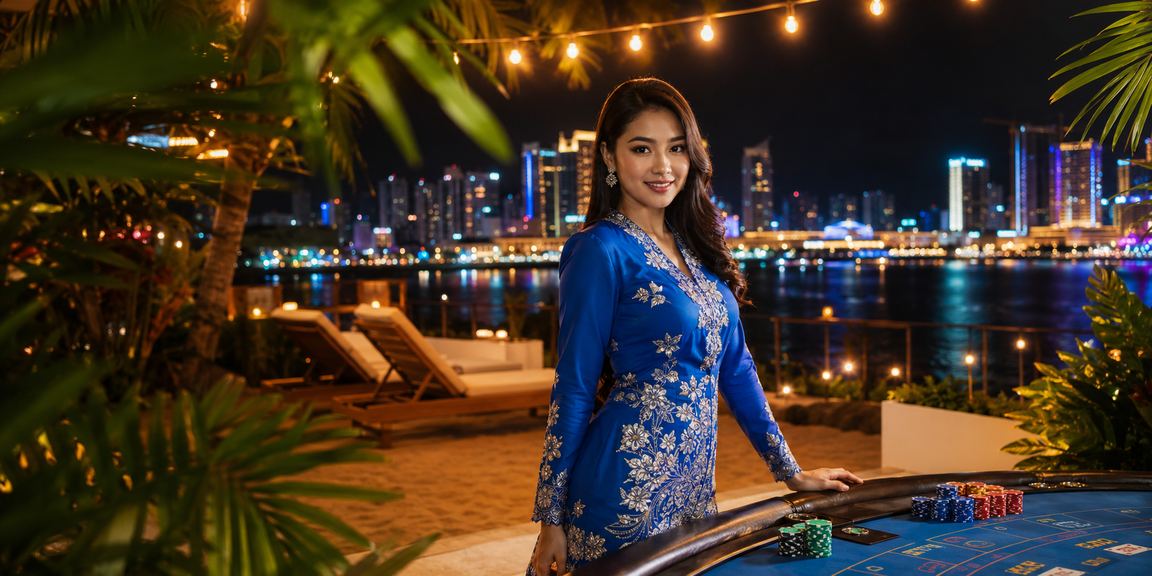 Suasana kasino hiburan Johor Bahru dengan pakaian baju kurung tradisional